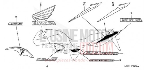 MARK (CB1300/A/F/F1) CB1300F3 de 2003